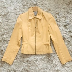 Bisou Bisou Cream Leather Jacket